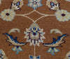Vintage Oriental Rug Pakistan Silk and Wool Oriental Rug, Brown Beige, 4' x 6'
