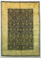 Oriental Sultanabad Wool Tribal Rug, Black and Gold Rug, 4' x 6' Rug