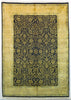 Vintage Oriental Rug Pakistan Silk and Wool Oriental Rug, Black Beige, 3' x 5'