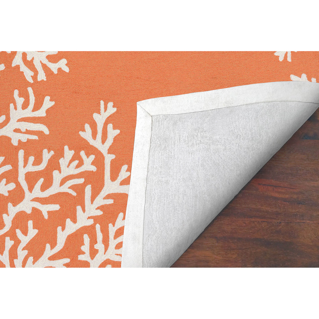 Trans Ocean Capri Coral Border Area Rug