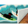Trans Ocean Frontporch Surfing Dogs Area Rug