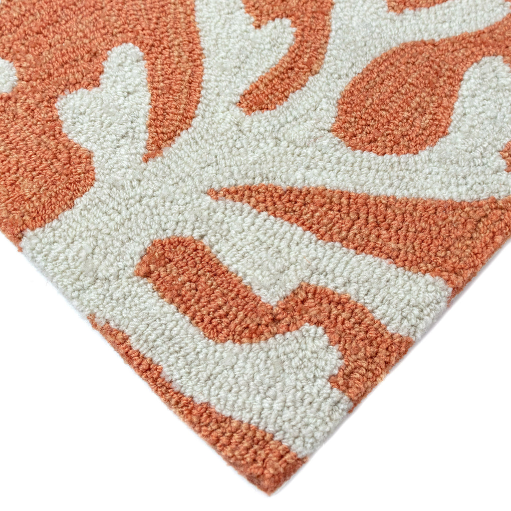 Trans Ocean Capri Coral Border Area Rug