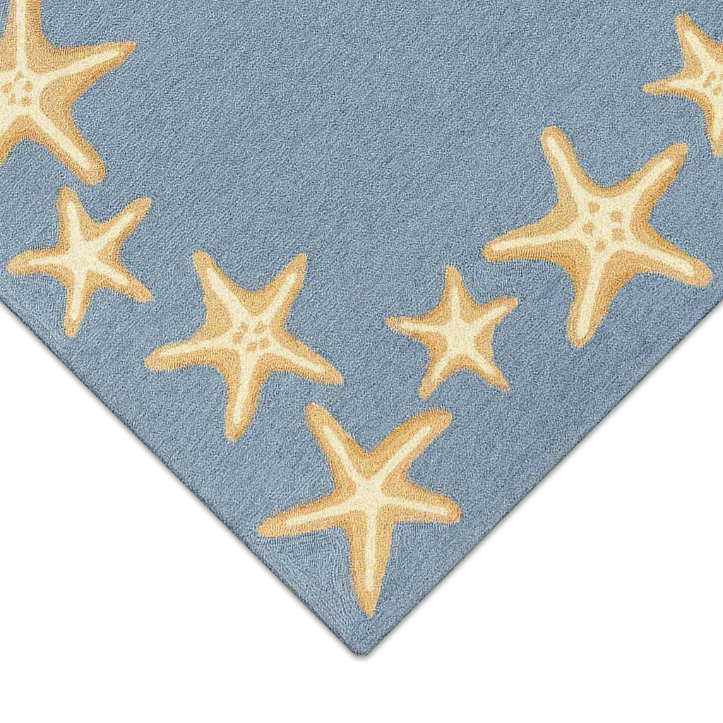 Trans Ocean Capri Starfish Border Area Rug
