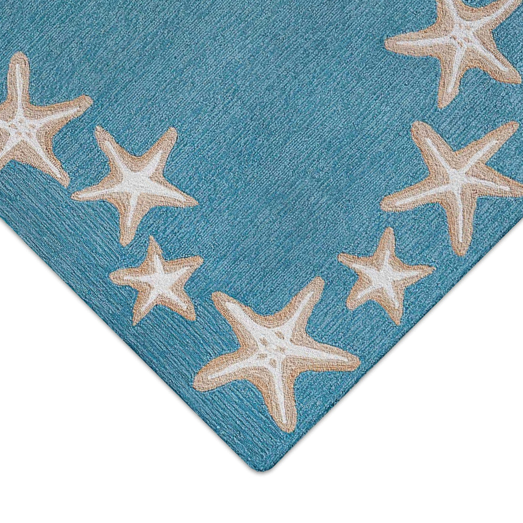 Trans Ocean Capri Starfish Border Area Rug