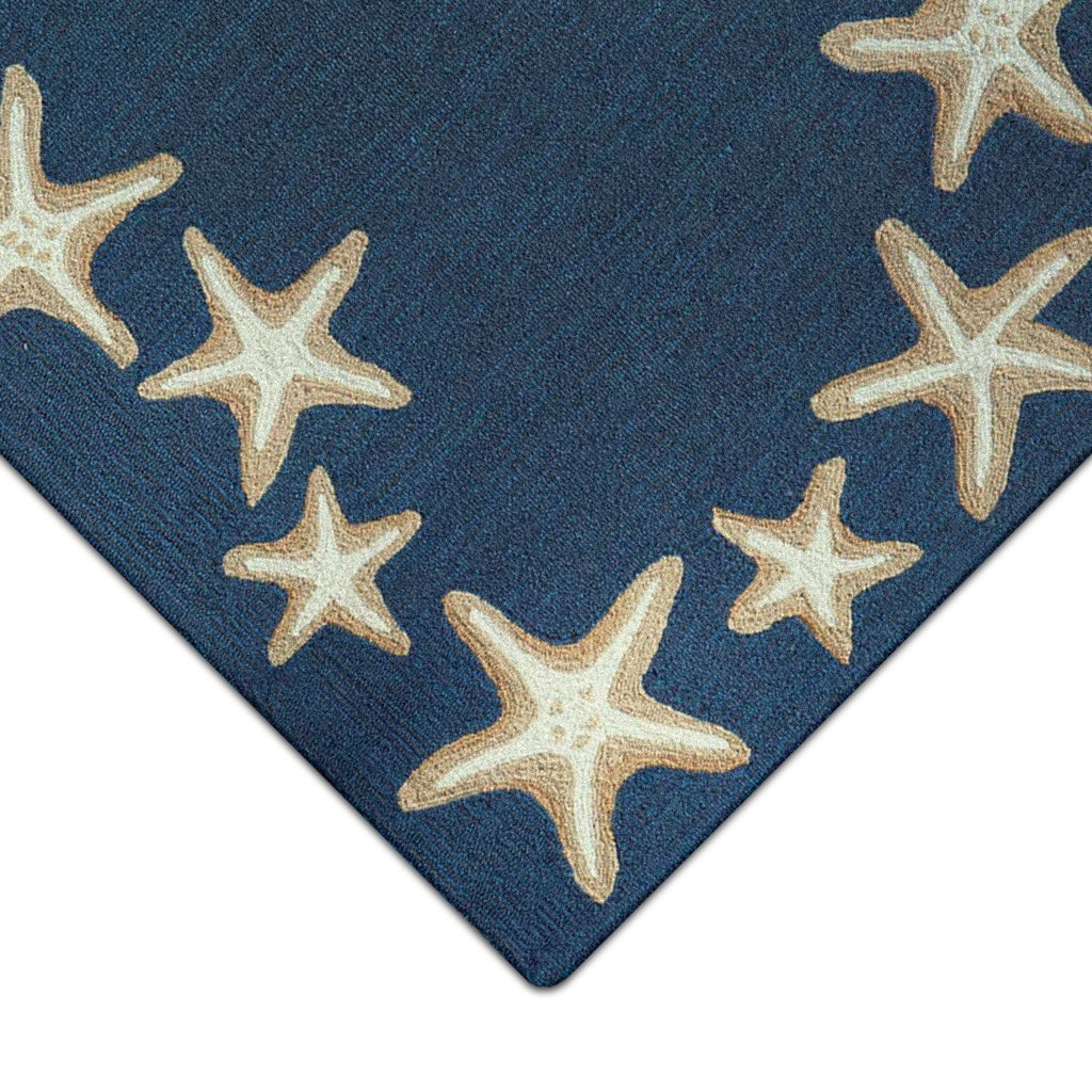 Trans Ocean Capri Starfish Border Area Rug