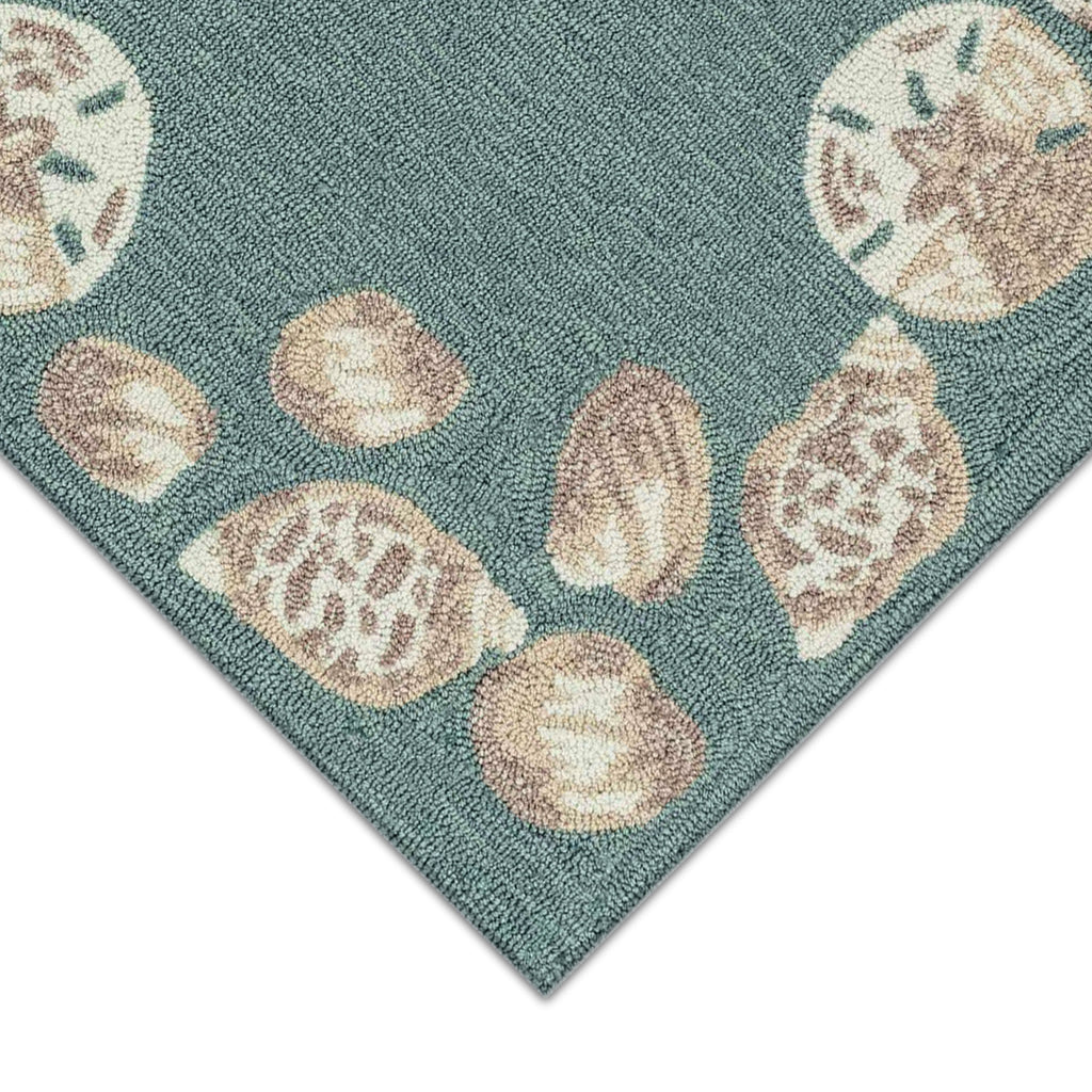 Trans Ocean Capri Seashell Border Area Rug
