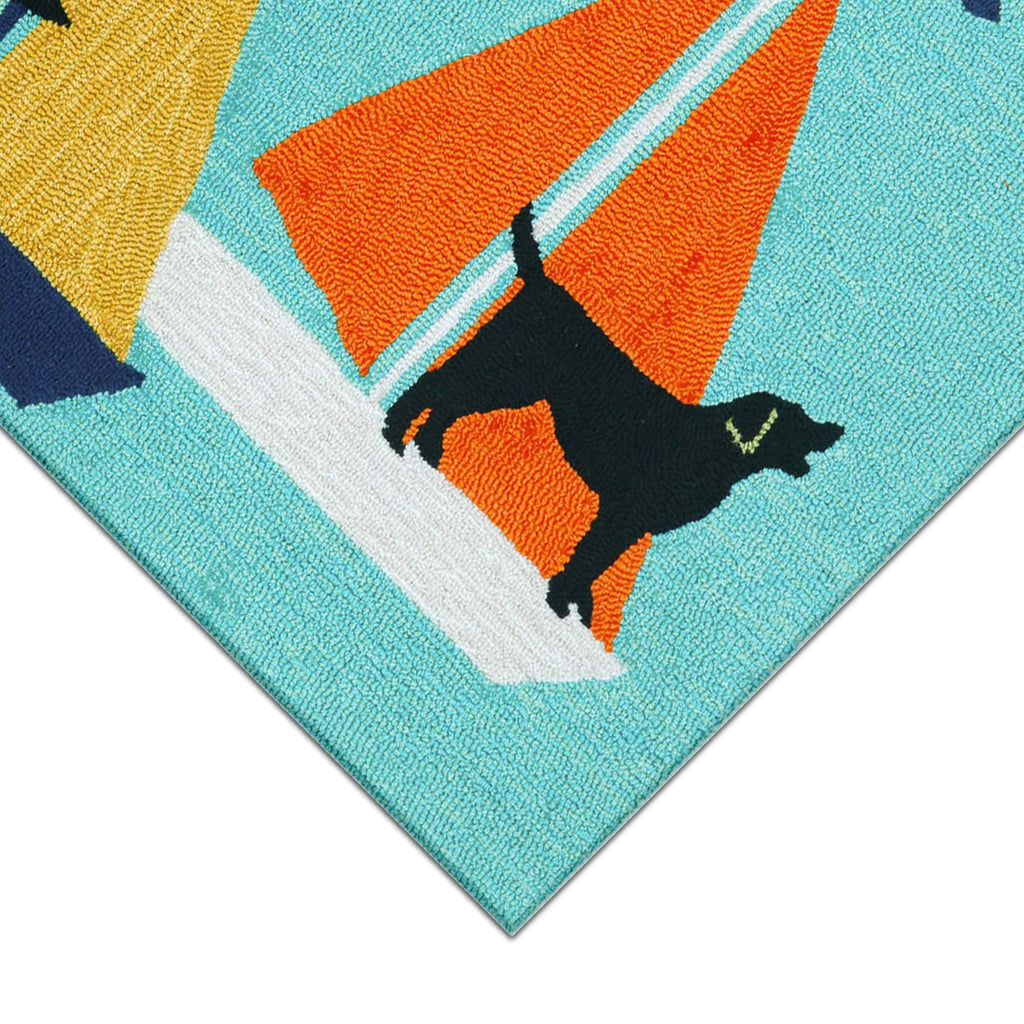 Trans Ocean Frontporch Sailing Dog Area Rug