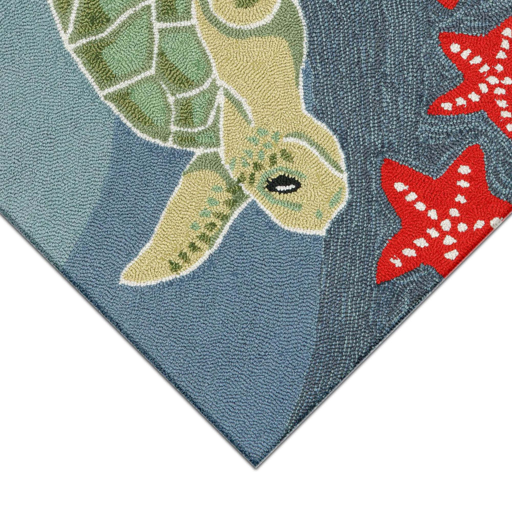 Trans Ocean Frontporch Sea Turtle Area Rug