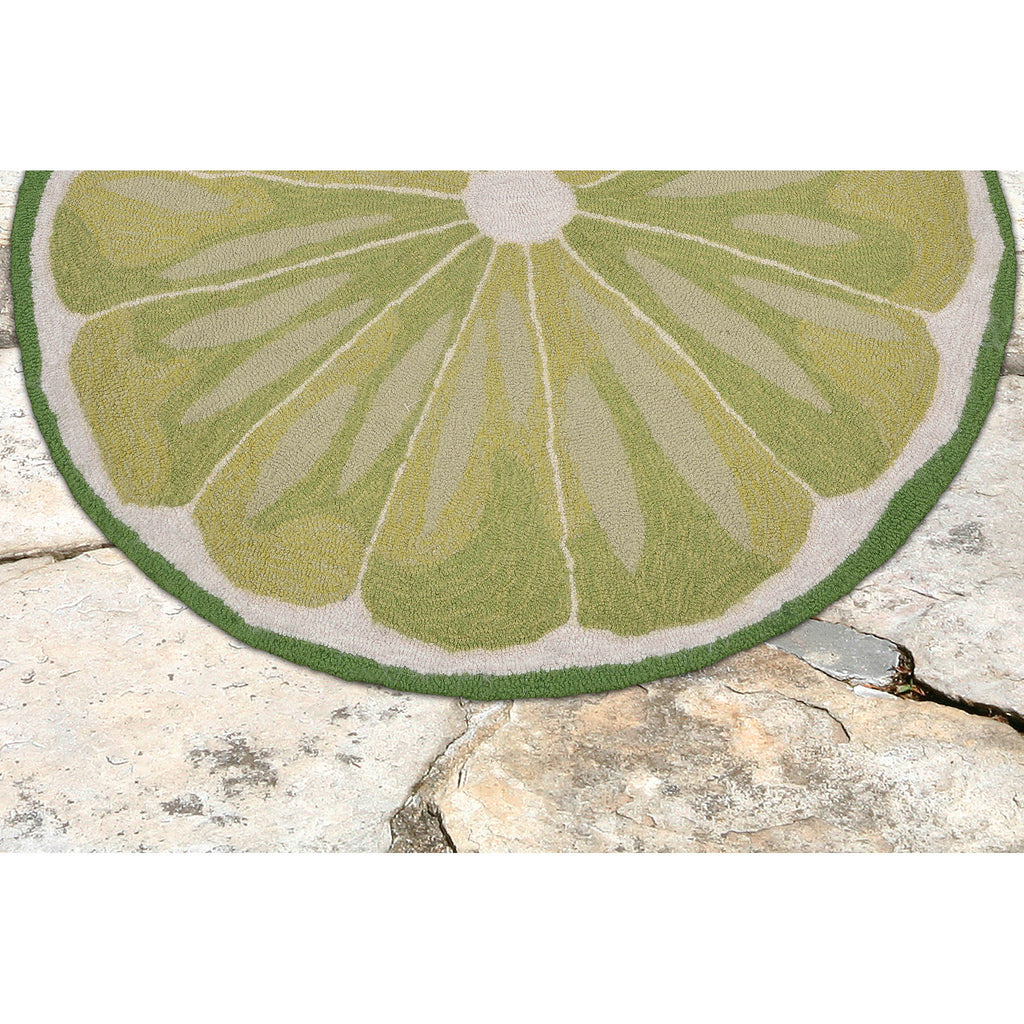 Trans Ocean Frontporch Lime Slice Area Rug