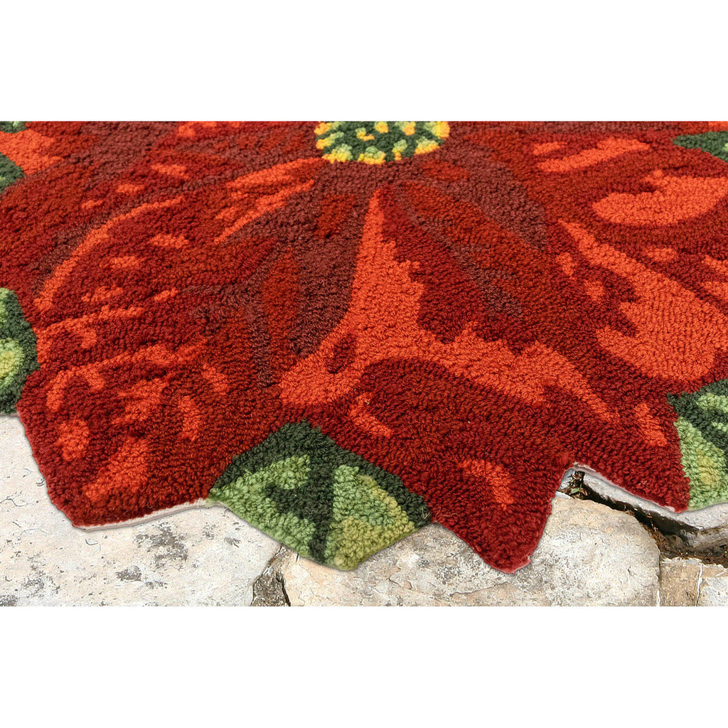 Trans Ocean Frontporch Poinsettia Area Rug