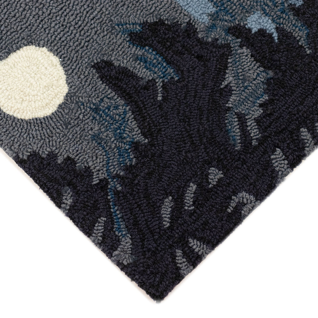 Trans Ocean Frontporch Moonlit Moose Area Rug