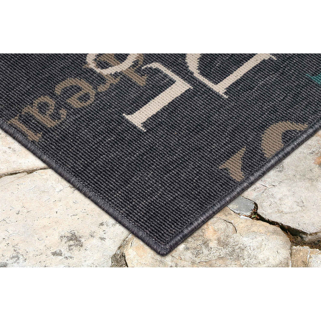 Trans Ocean Riviera Happy Words Area Rug