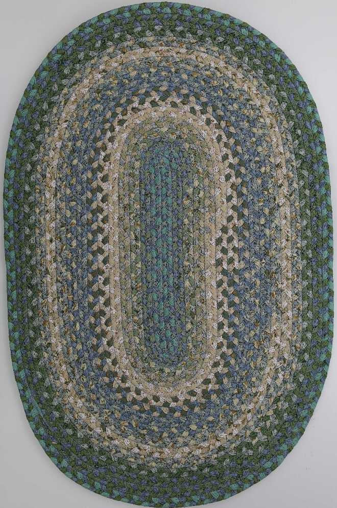 Homespice Decor Cotton Braided Concentric Area Rug