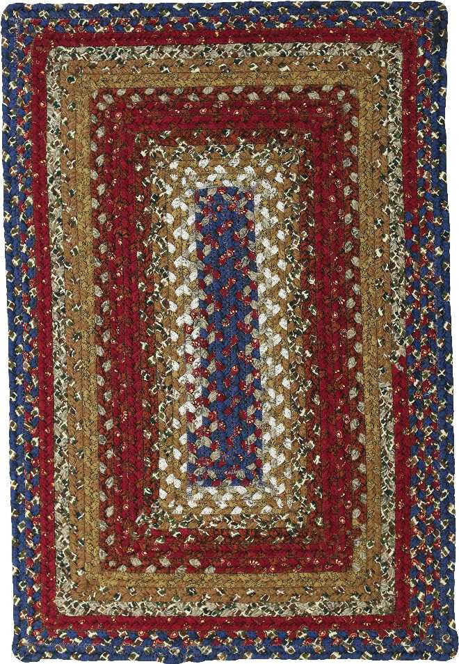 Homespice Decor Cotton Braided Log Cabin Step Area Rug