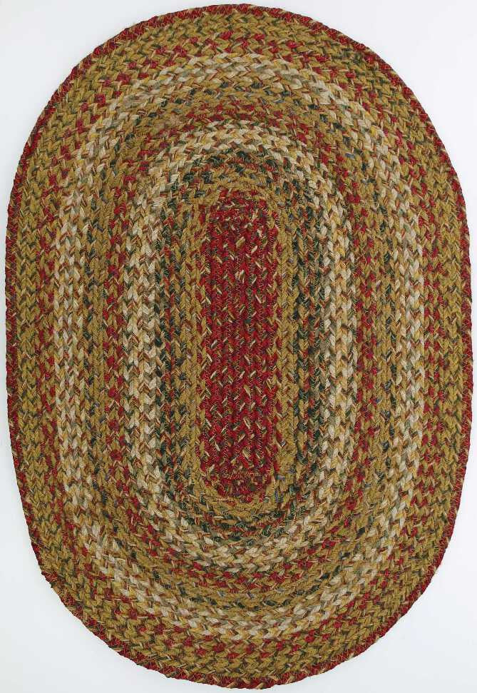 Homespice Decor Jute Braided Mustard Seed Area Rug
