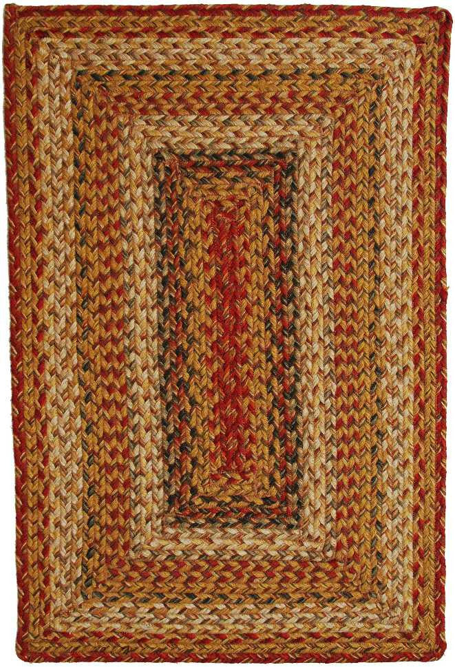 Homespice Decor Jute Braided Mustard Seed Area Rug
