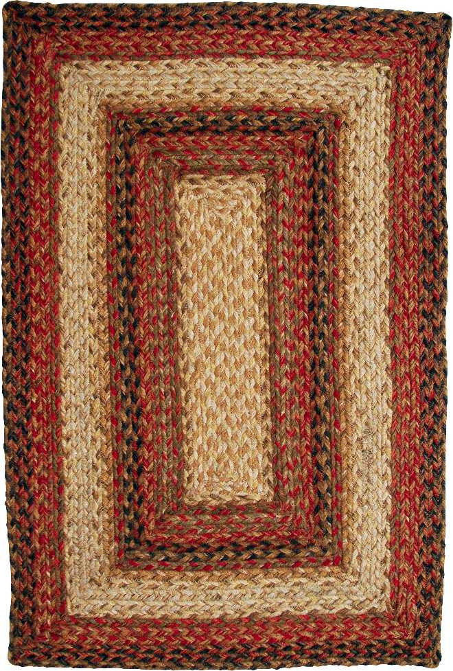 Homespice Decor Jute Braided Russet Area Rug
