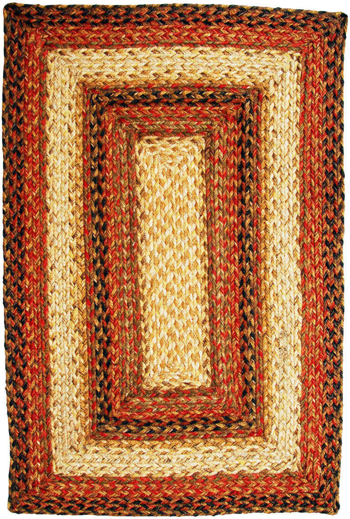 Homespice Decor Jute Braided Russet Area Rug