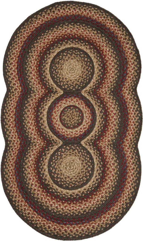 Homespice Decor Jute Braided Trio Charm Area Rug