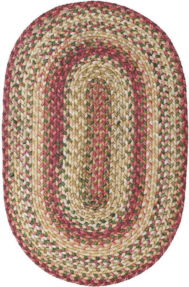 Homespice Decor Ultra Durable Braided Concentric Area Rug
