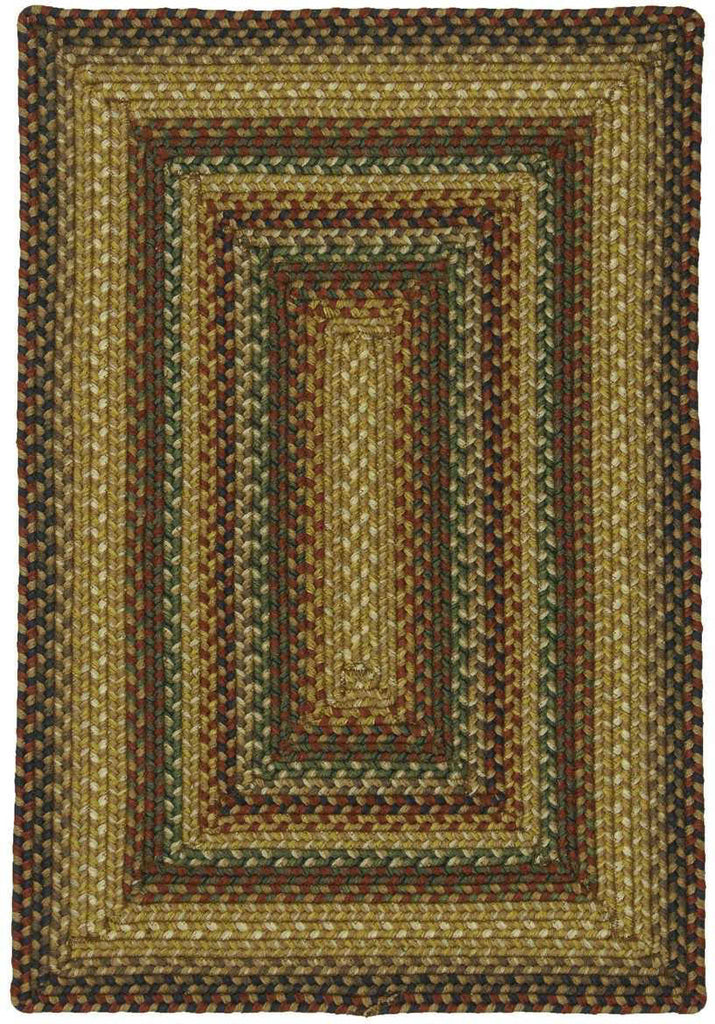 Homespice Decor Ultra Wool Braided Concentric Area Rug