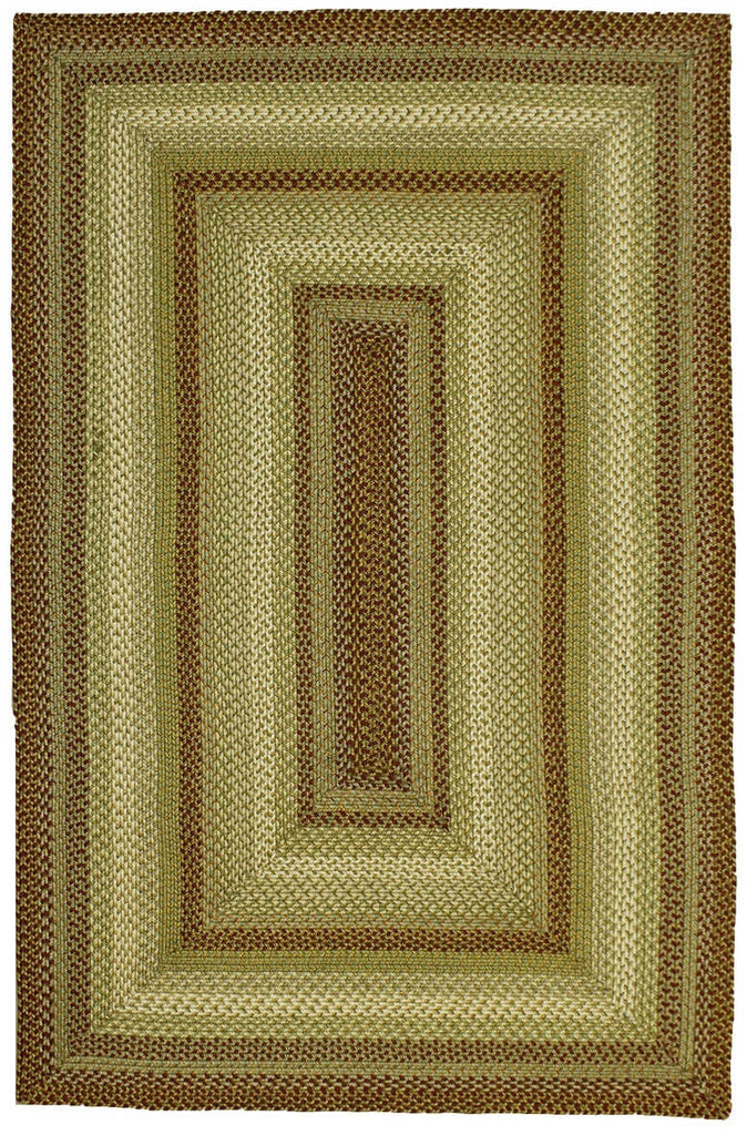 Homespice Decor Ultra Wool Braided Concentric Area Rug