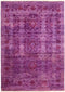 Vibrance, 4x6 Purple Wool Area Rug - 4' 0" x 5' 7"