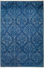 Eclectic, 4x6 Blue Wool Area Rug - 4' 2" x 6' 3"