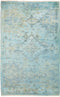 Vibrance, 3x5 Blue Wool Area Rug - 3' 4" x 5' 3"