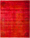 Vibrance, 8x10 Red Wool Area Rug - 8' 1" x 10' 0"