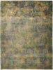 Vibrance, 8x10 Green Wool Area Rug - 8' 2" x 10' 7"