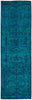 Vibrance, Blue Wool Runner Rug - 2' 5" x 7' 10"