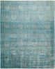 Vibrance, 9x12 Blue Wool Area Rug - 9' 2" x 11' 4"