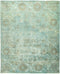 Vibrance, 8x10 Green Wool Area Rug - 8' 1" x 10' 1"