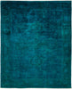 Vibrance, 8x10 Blue Wool Area Rug - 7' 10" x 9' 8"
