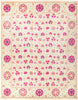Suzani, 12x15 Pink Wool Area Rug - 12' 3" x 15' 3"
