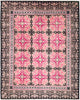 Suzani, 8x10 Pink Wool Area Rug - 8' 0" x 10' 2"