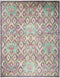 Suzani, 8x10 Purple Wool Area Rug - 8' 1" x 10' 5"