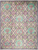 Suzani, 8x10 Purple Wool Area Rug - 8' 1" x 10' 5"