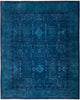Vibrance, 8x10 Blue Wool Area Rug - 8' 0" x 9' 10"