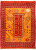 Tullu, 9x12 Orange Wool Area Rug - 8' 9" x 12' 1"