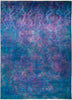 Vibrance, 8x10 Blue Wool Area Rug - 8' 1" x 11' 0"