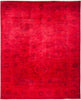 Vibrance, 8x10 Red Wool Area Rug - 8' 0" x 9' 10"