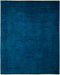 Vibrance, 8x10 Blue Wool Area Rug - 7' 10" x 9' 10"