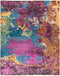 Eclectic, 8x10 Purple Wool Area Rug - 8' 1" x 10' 2"