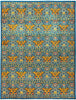 Eclectic, 9x12 Blue Wool Area Rug - 9' 2" x 11' 10"