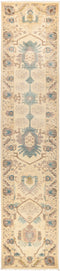 Eclectic, Beige Wool Runner Rug - 2' 7" x 12' 2"