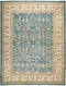 Oushak, 9x12 Blue Wool Area Rug - 9' 3" x 12' 1"