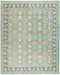 Ziegler, 8x10 Blue Wool Area Rug - 8' 1" x 10' 1"