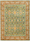 Ziegler, 6x9 Green Wool Area Rug - 6' 9" x 8' 9"